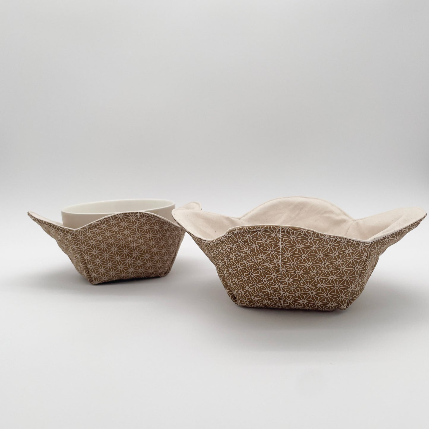 Microwavable Soup Bowl Cozy Holder | Traditional Japanese Patterns