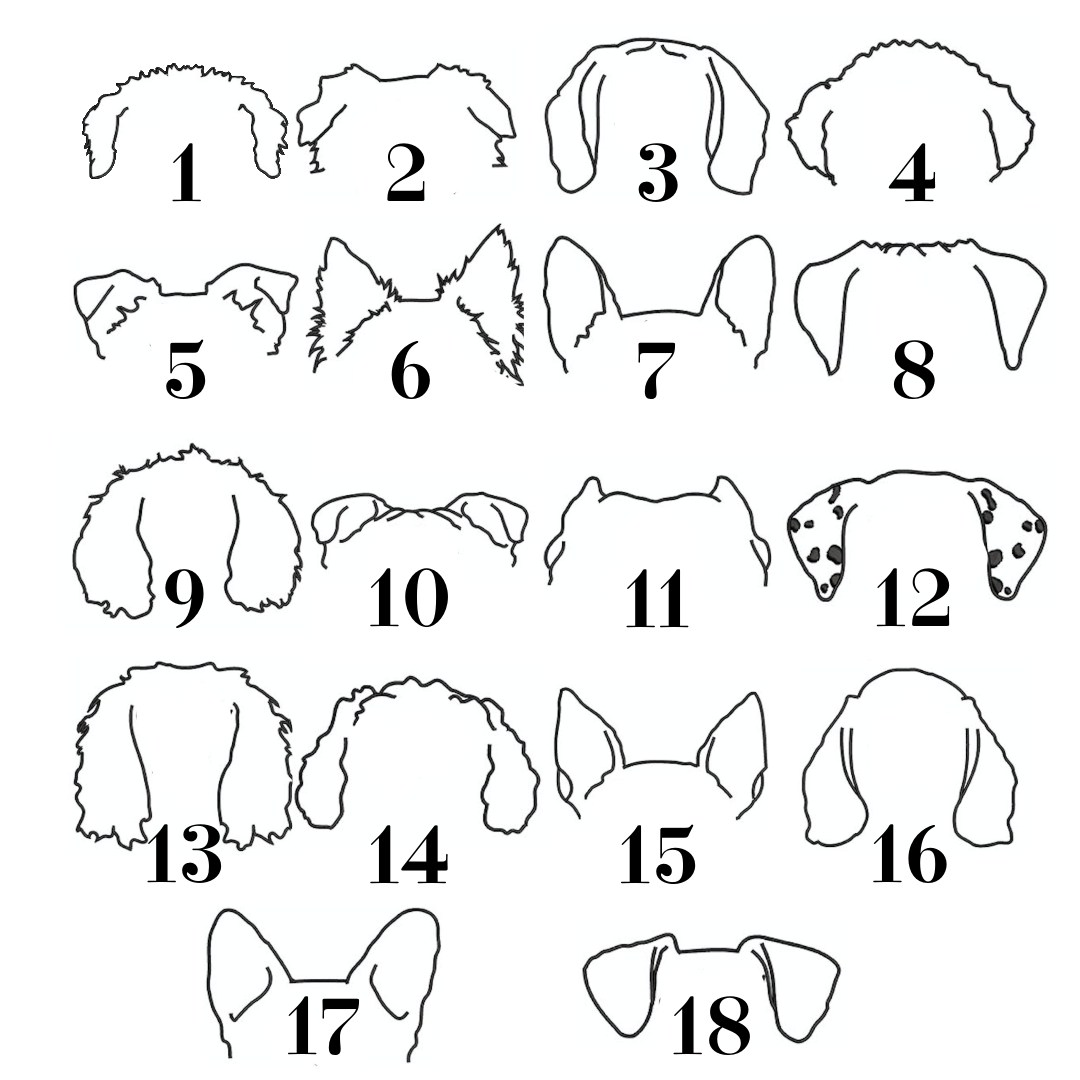 Personalized Doggy Poo Pouch (ears & initials embroidered)
