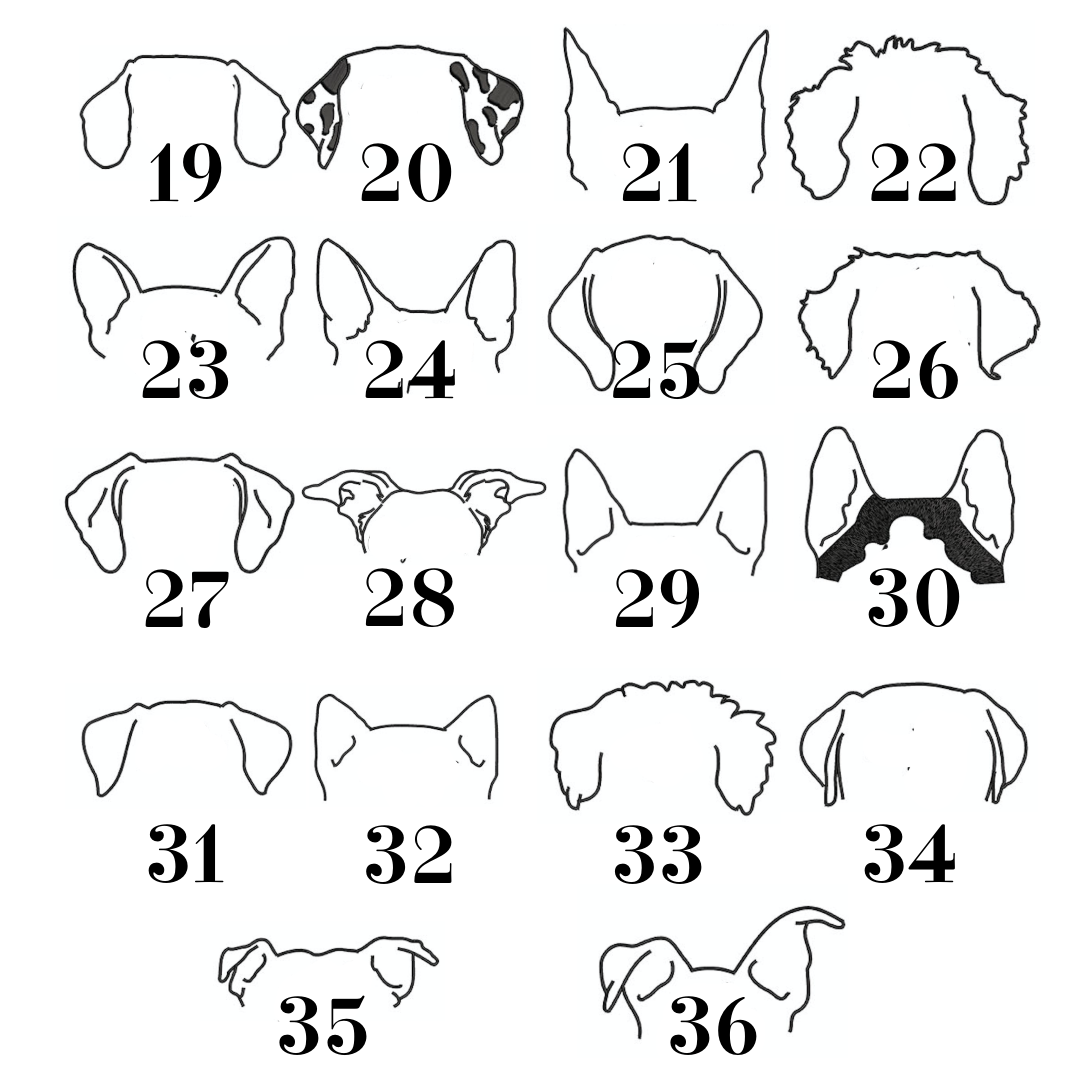 Personalized Doggy Poo Pouch (ears & initials embroidered)