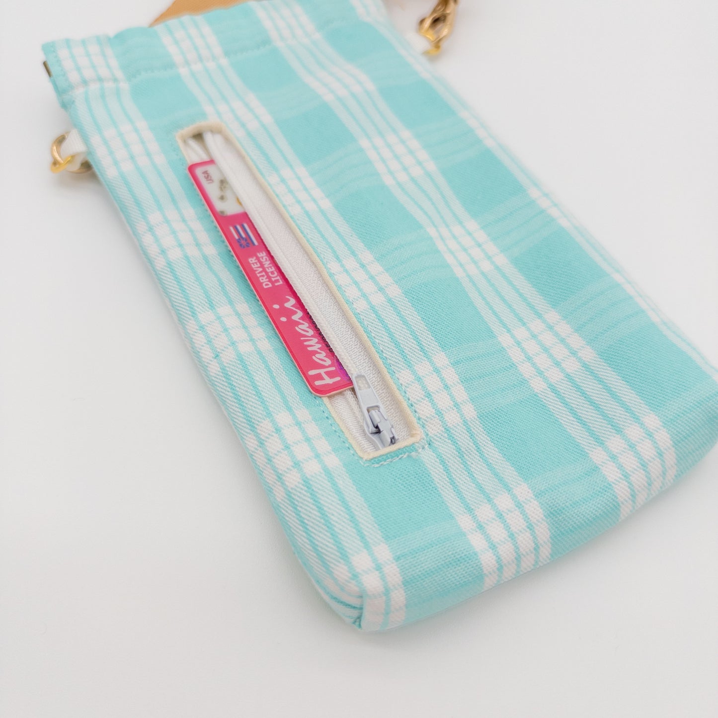 Hawaiian Palaka Crossbody Phone Bag with Flex Clasps