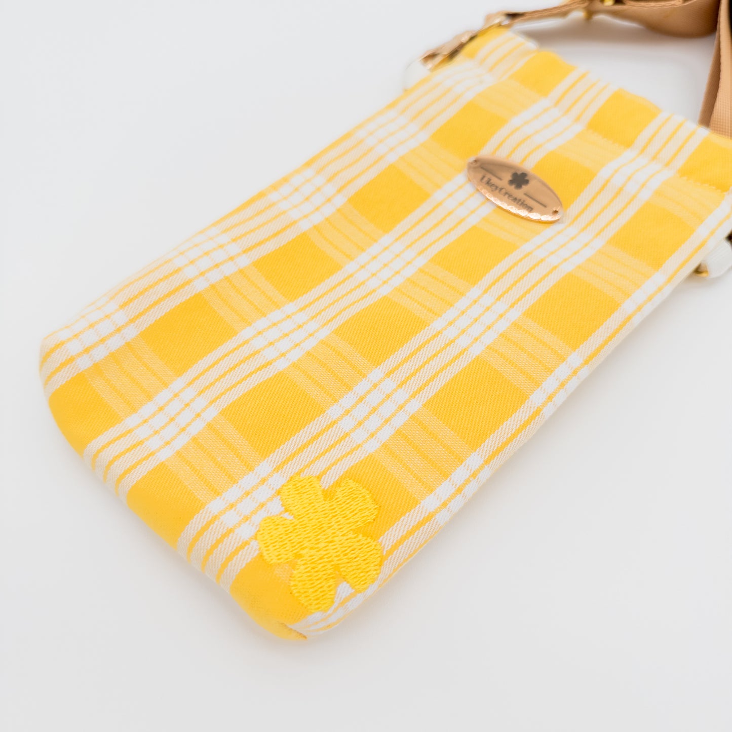 Hawaiian Palaka Crossbody Phone Bag with Flex Clasps