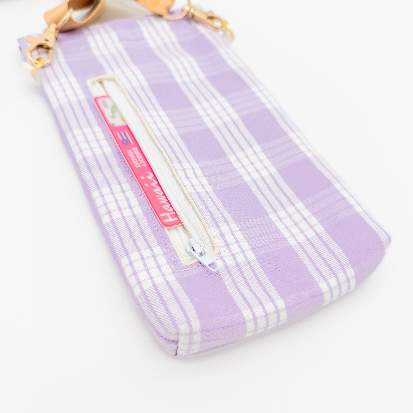 Hawaiian Palaka Crossbody Phone Bag with Flex Clasps