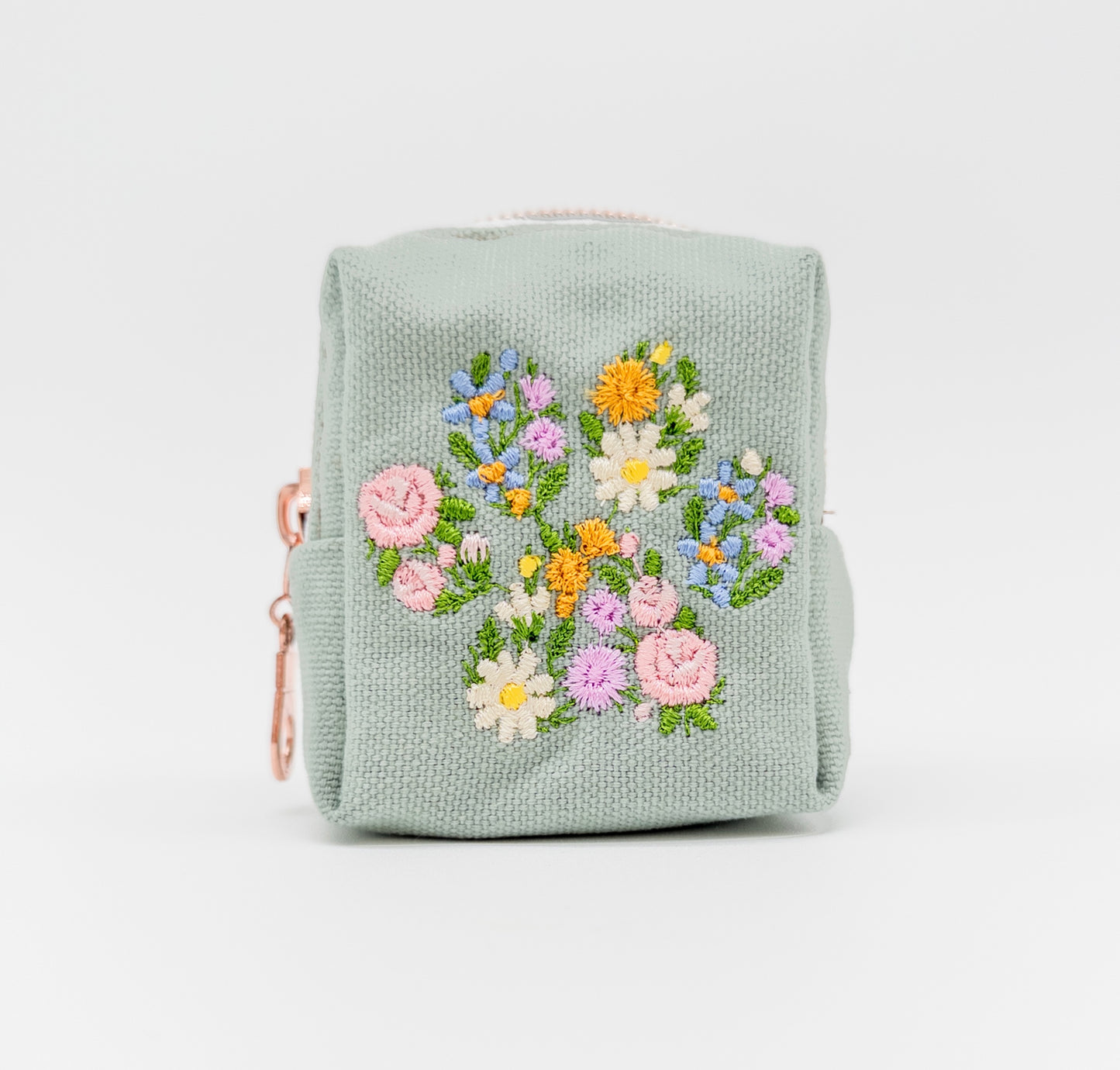 Blooming Paw Embroidered Dog Poo Bag Holder