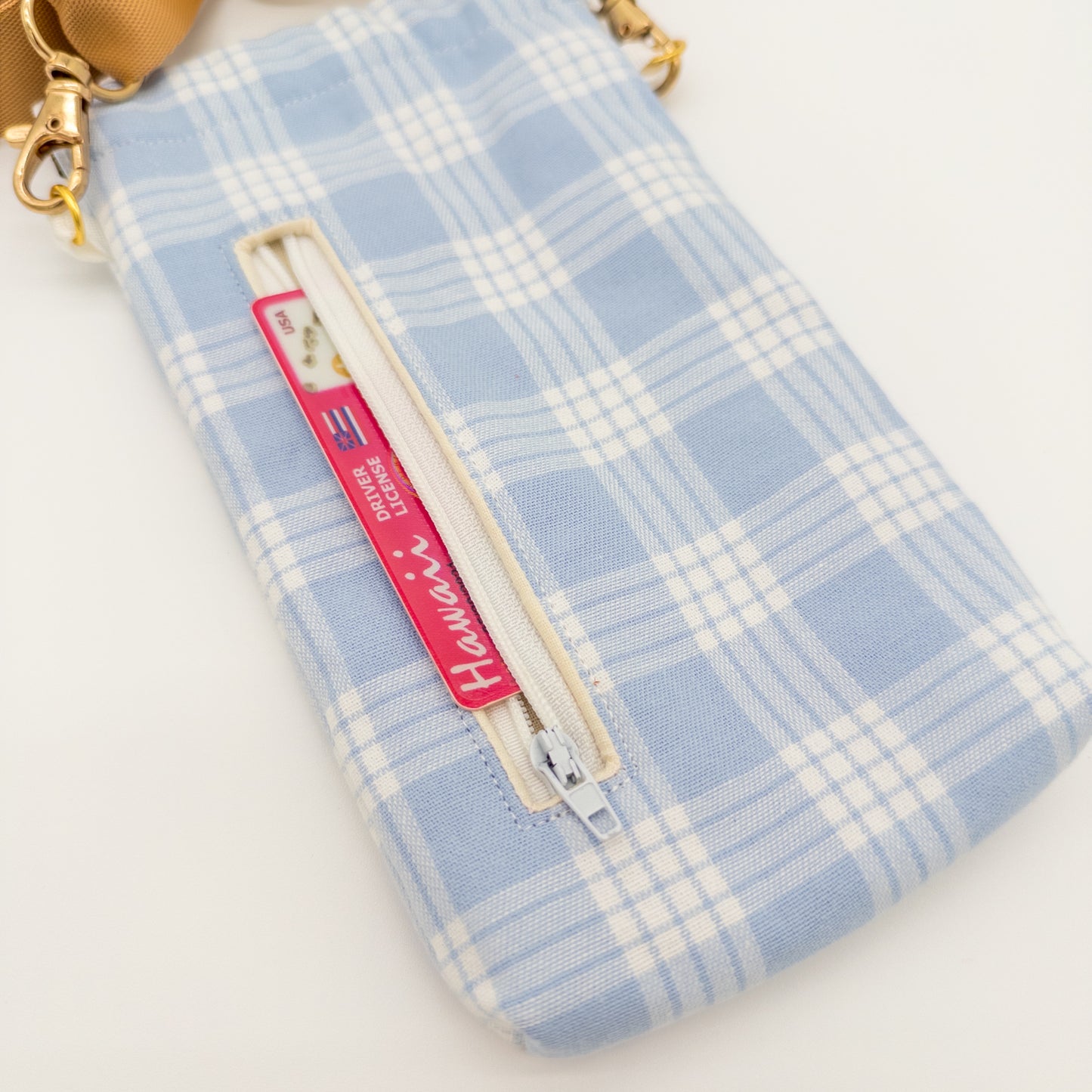 Hawaiian Palaka Crossbody Phone Bag with Flex Clasps