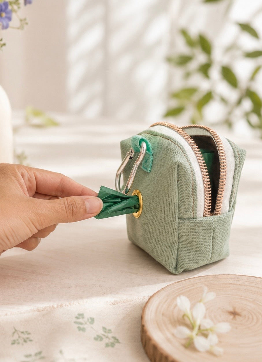 Blooming Paw Embroidered Dog Poo Bag Holder