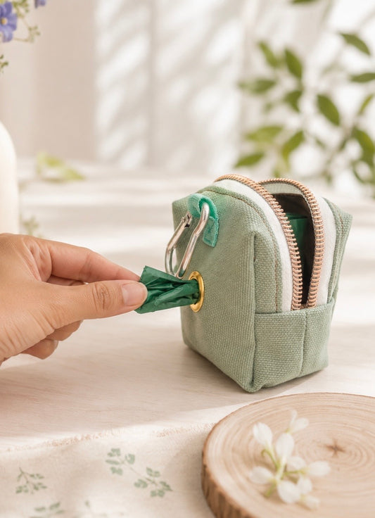 Blooming Paw Embroidered Dog Poo Bag Holder