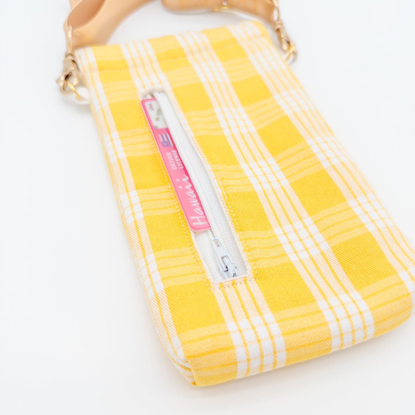Hawaiian Palaka Crossbody Phone Bag with Flex Clasps