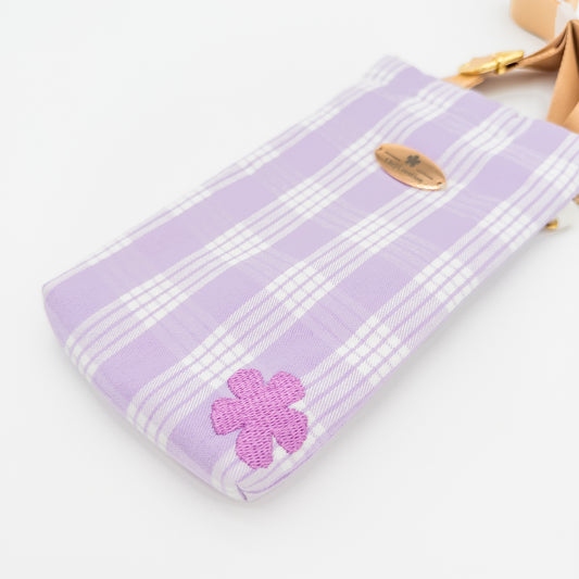 Hawaiian Palaka Crossbody Phone Bag with Flex Clasps