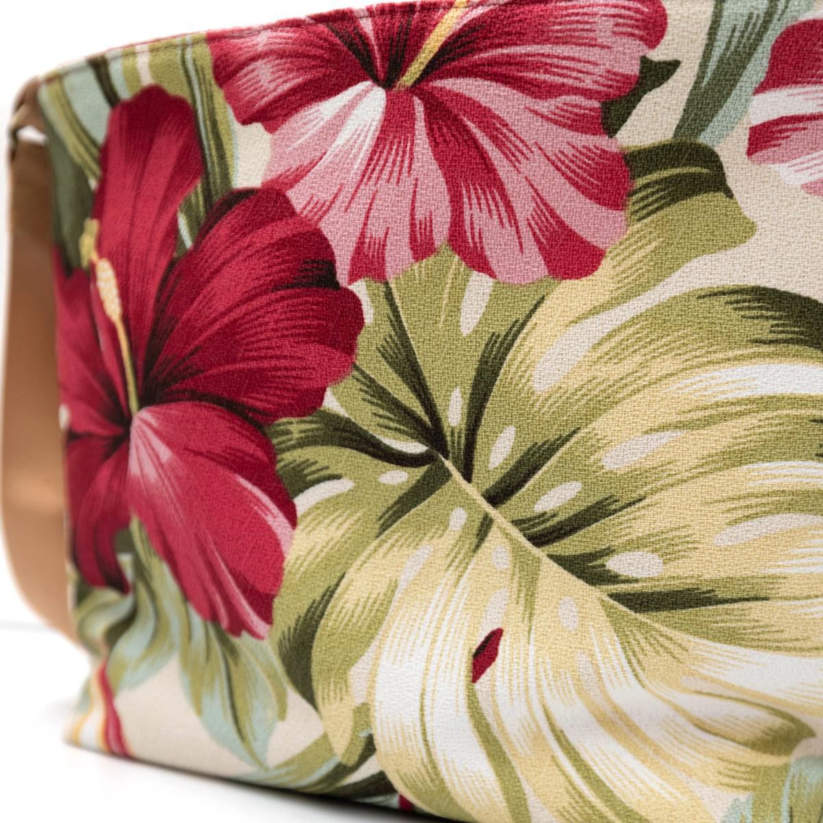 Hibiscus Barkcloth Palaka Crossbody Bag