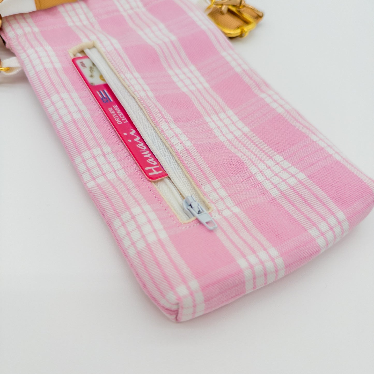 Hawaiian Palaka Crossbody Phone Bag with Flex Clasps