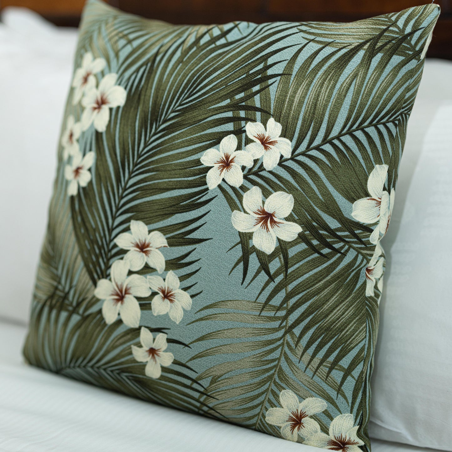 Plumeria Pillow Covers | Hawaiian Weave Cotton Designs