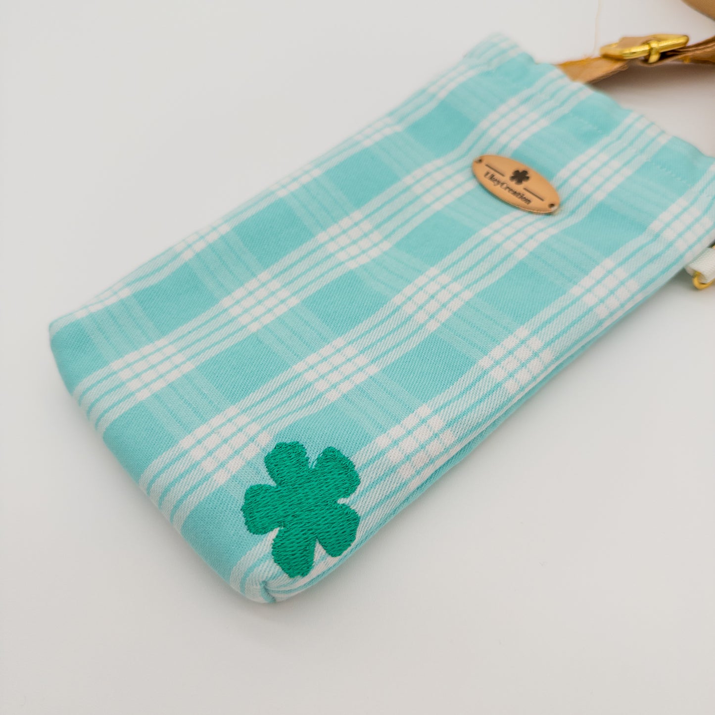 Hawaiian Palaka Crossbody Phone Bag with Flex Clasps