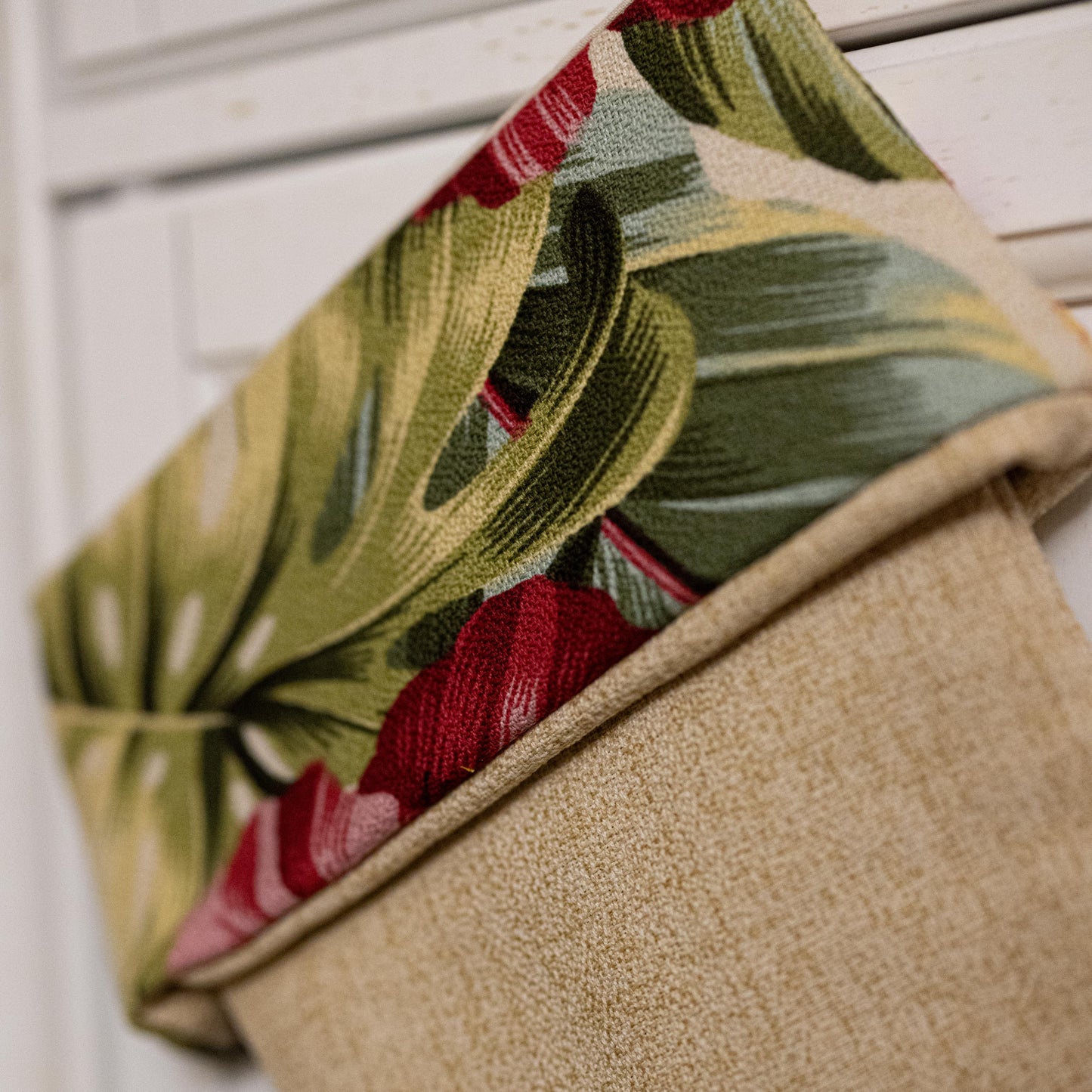 Personalized Hawaiian Hibiscus Christmas Stocking With Name Tag