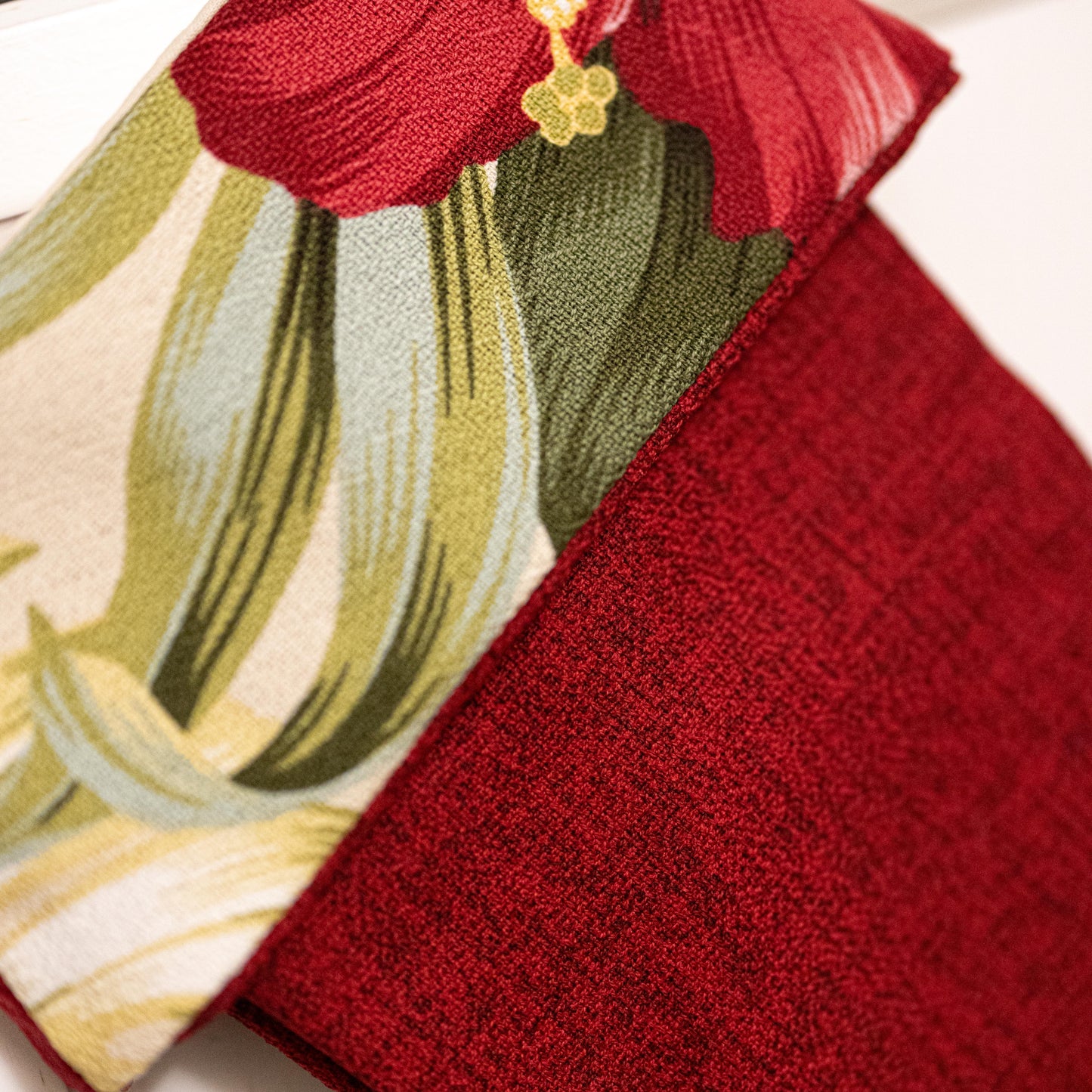 Personalized Hawaiian Hibiscus Christmas Stocking With Name Tag