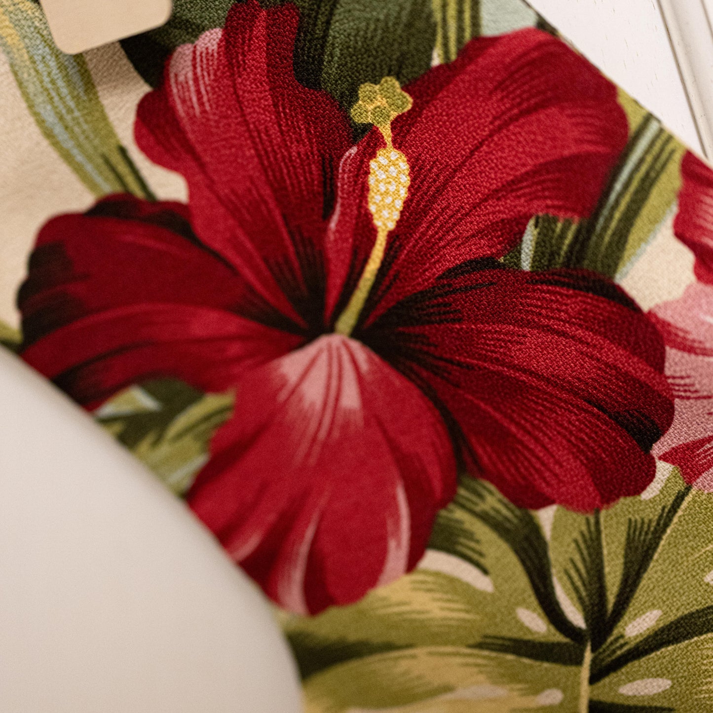 Personalized Hawaiian Hibiscus Christmas Stocking With Name Tag