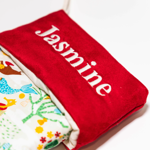 Personalized Mermaid Christmas Stocking With Tags or Embroidered Name