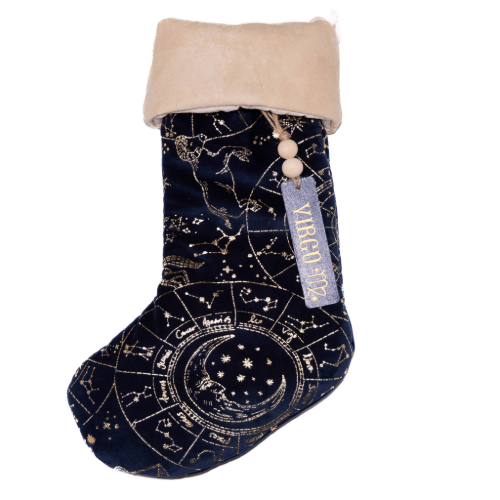 Personalized Celestial Zodiac Christmas Stocking With Tags or Embroidered Name