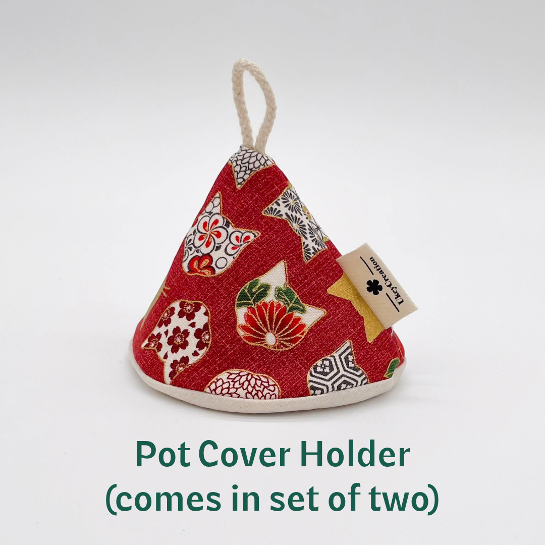 Cat Oven Mitt in Japanese Fabric – One or Two Piece Set | Heat-Resistant | Artisan Kitchen Gift