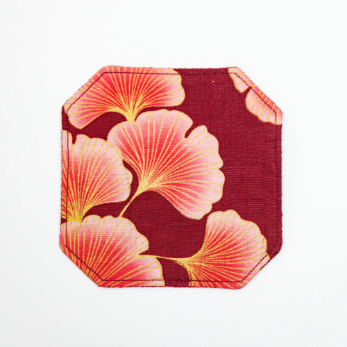 Reversible Gingko Coaster Set With Holder