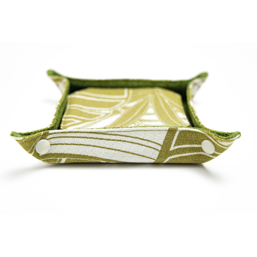 Reversible Botanical Coaster Set With Holder