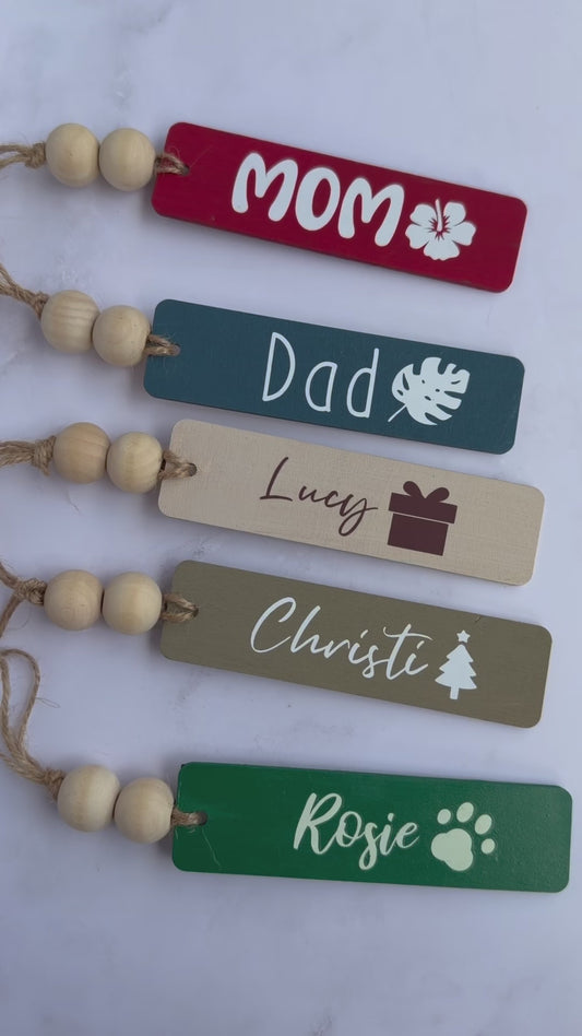 Personalized Hawaiian Tropical Christmas Stocking With Tags or Embroidered Name